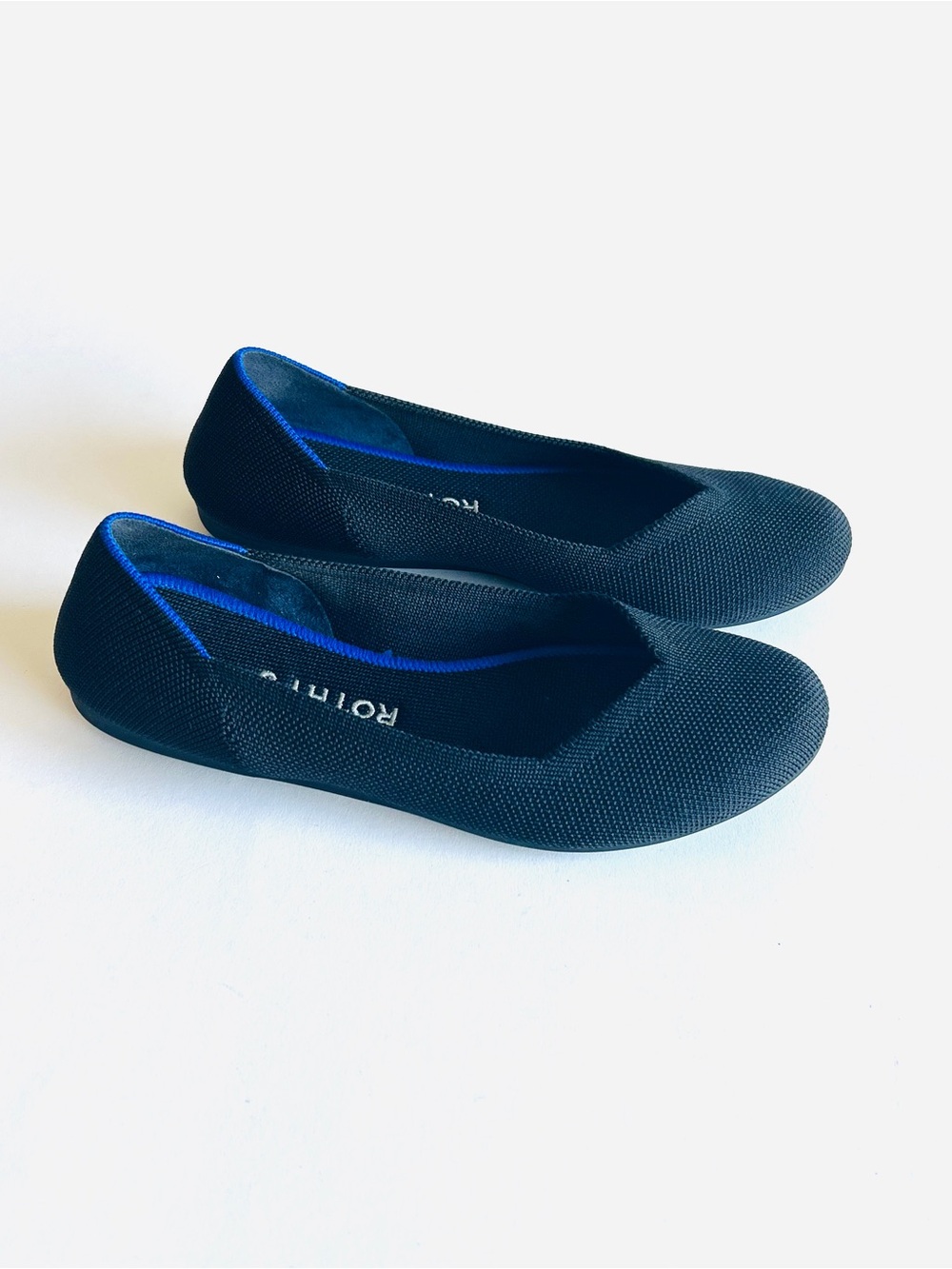 Rothy’s Black Textile Rubber Outsole Round Toe Flats size 7